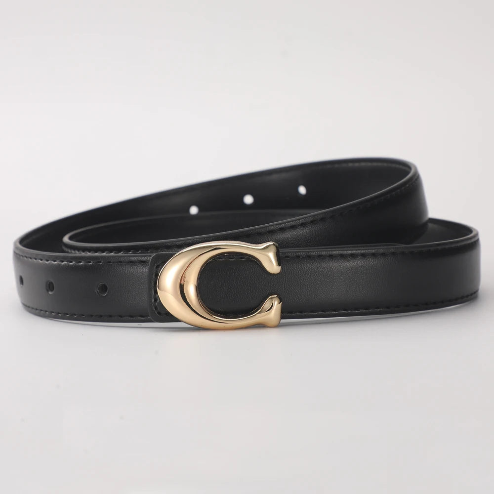 New Soft C-type Smooth Buckle Belt