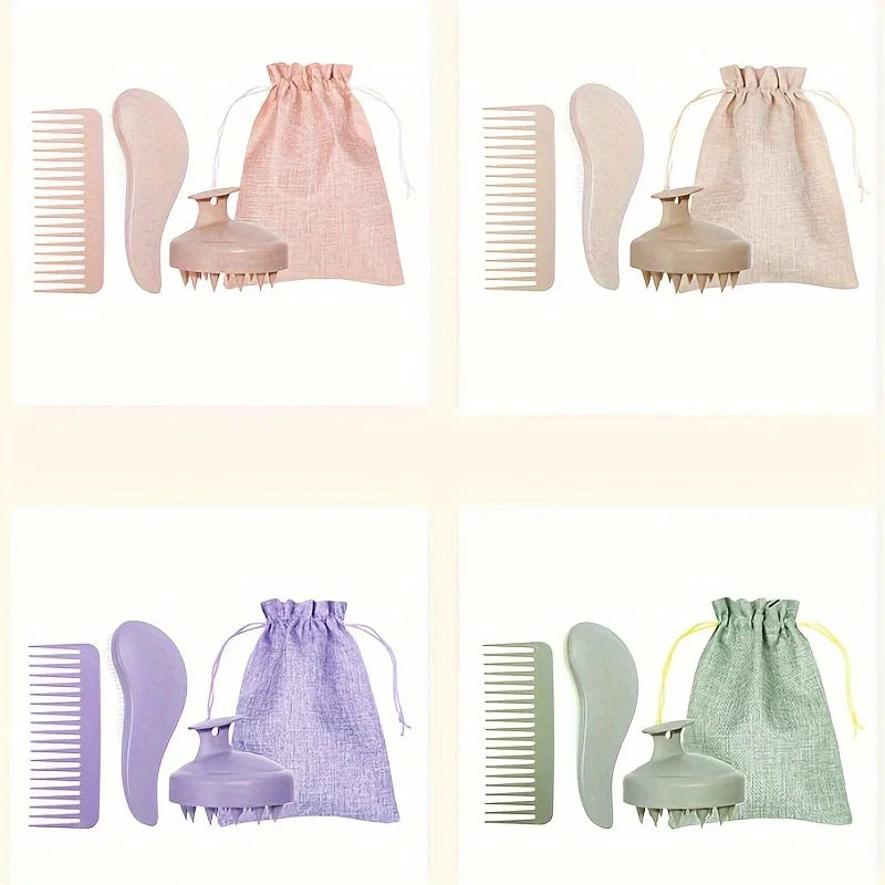 Eco-Friendly Hair Brush Set
