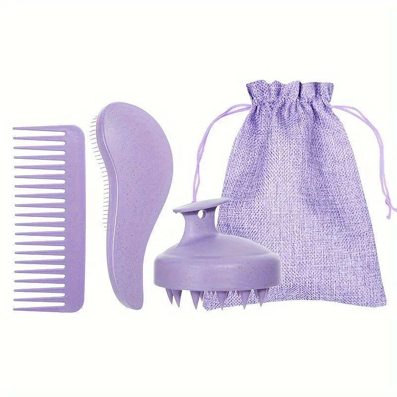 Eco-Friendly Hair Brush Set