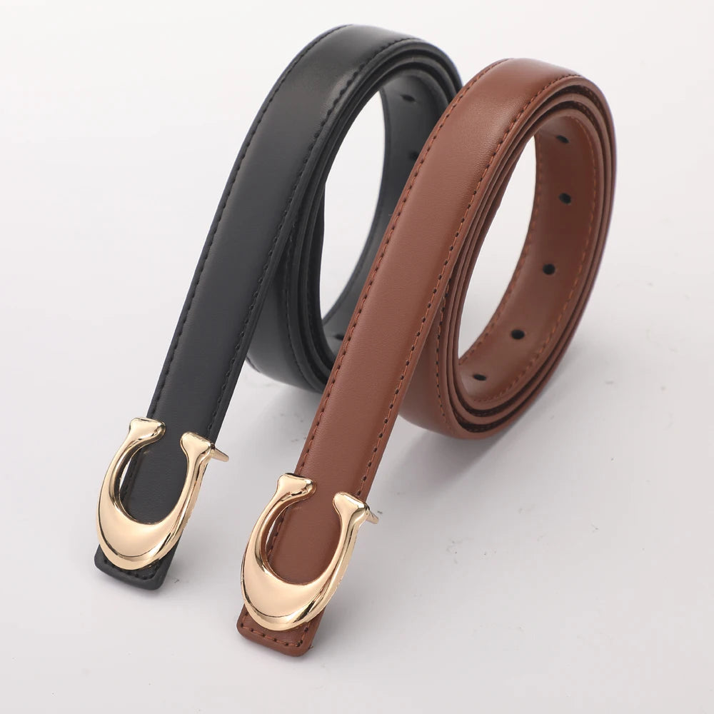 New Soft C-type Smooth Buckle Belt