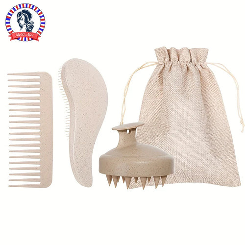 Eco-Friendly Hair Brush Set