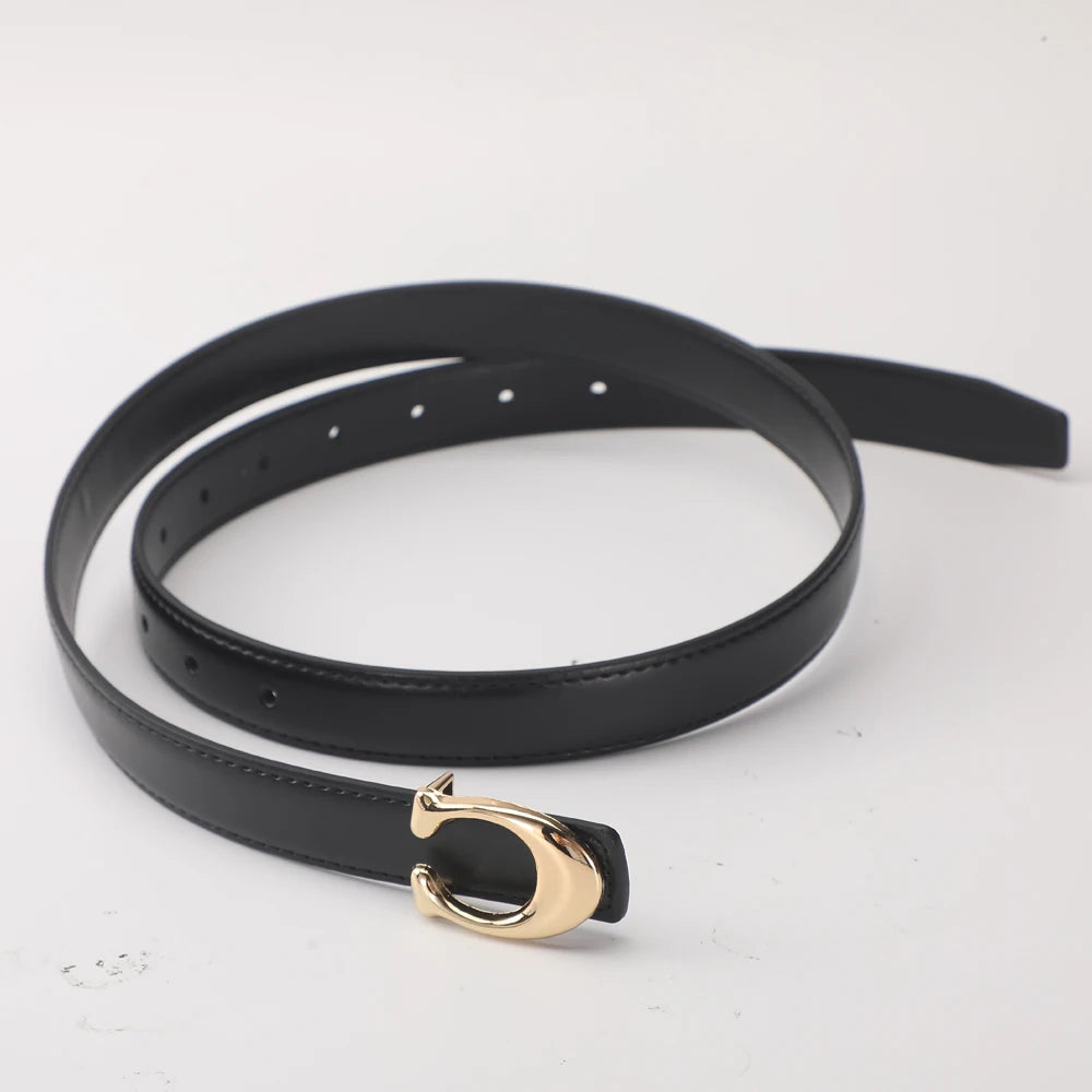 New Soft C-type Smooth Buckle Belt
