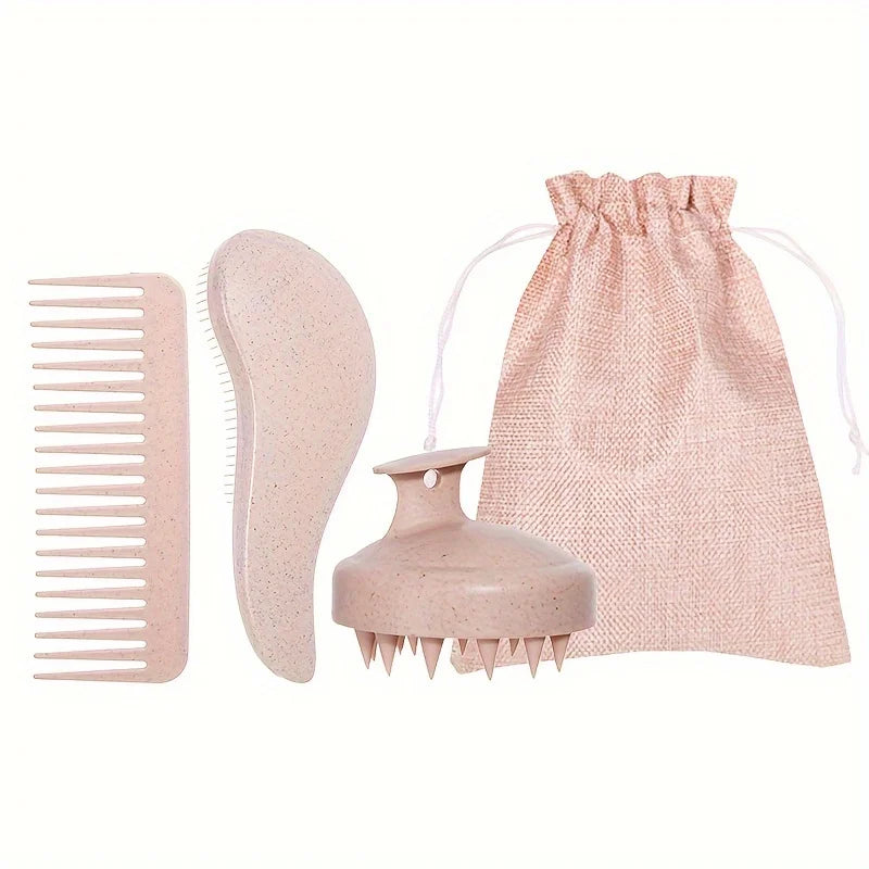 Eco-Friendly Hair Brush Set