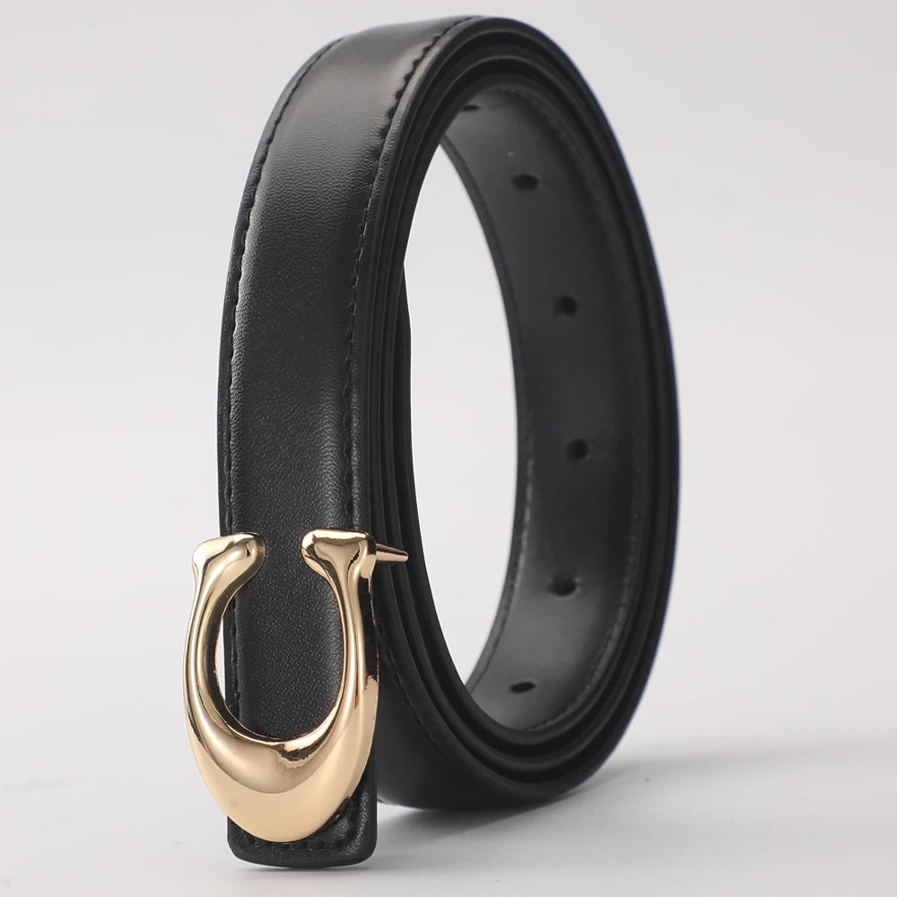 New Soft C-type Smooth Buckle Belt