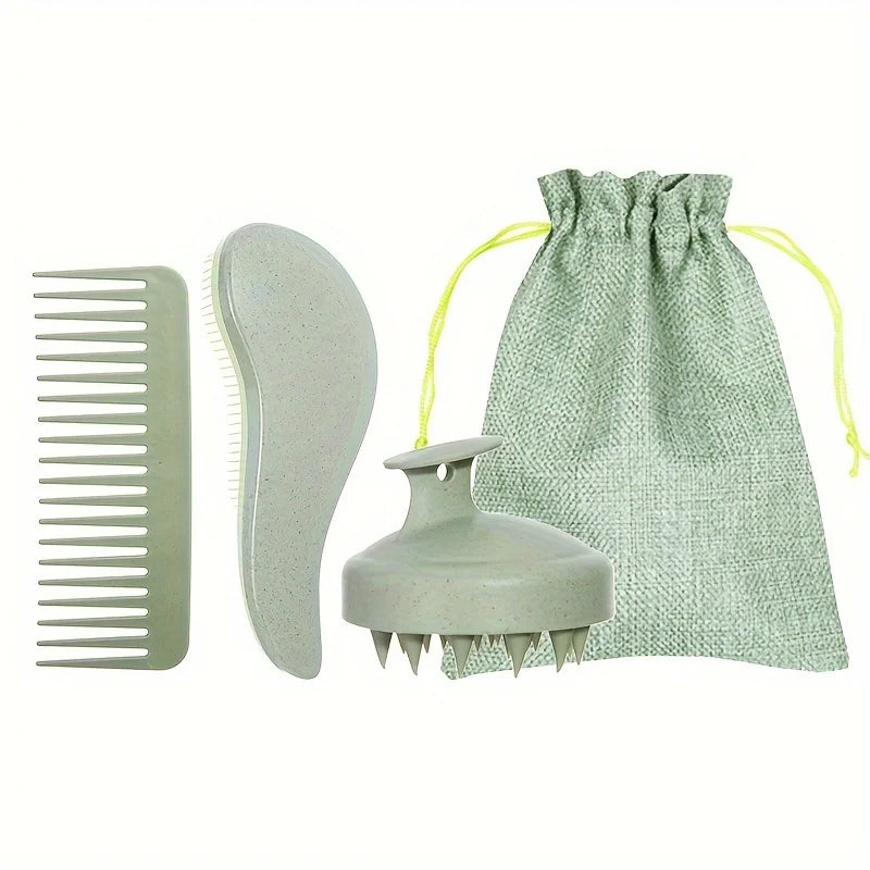 Eco-Friendly Hair Brush Set