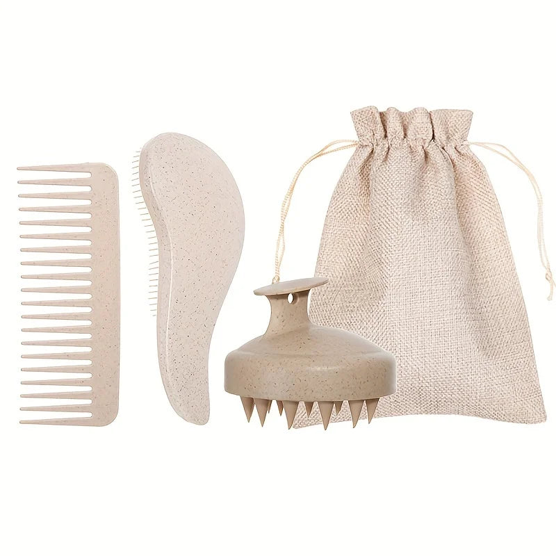 Eco-Friendly Hair Brush Set
